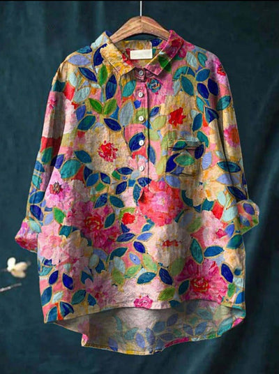 Laura™ | Klassieke Bloes met Bloemenmotief